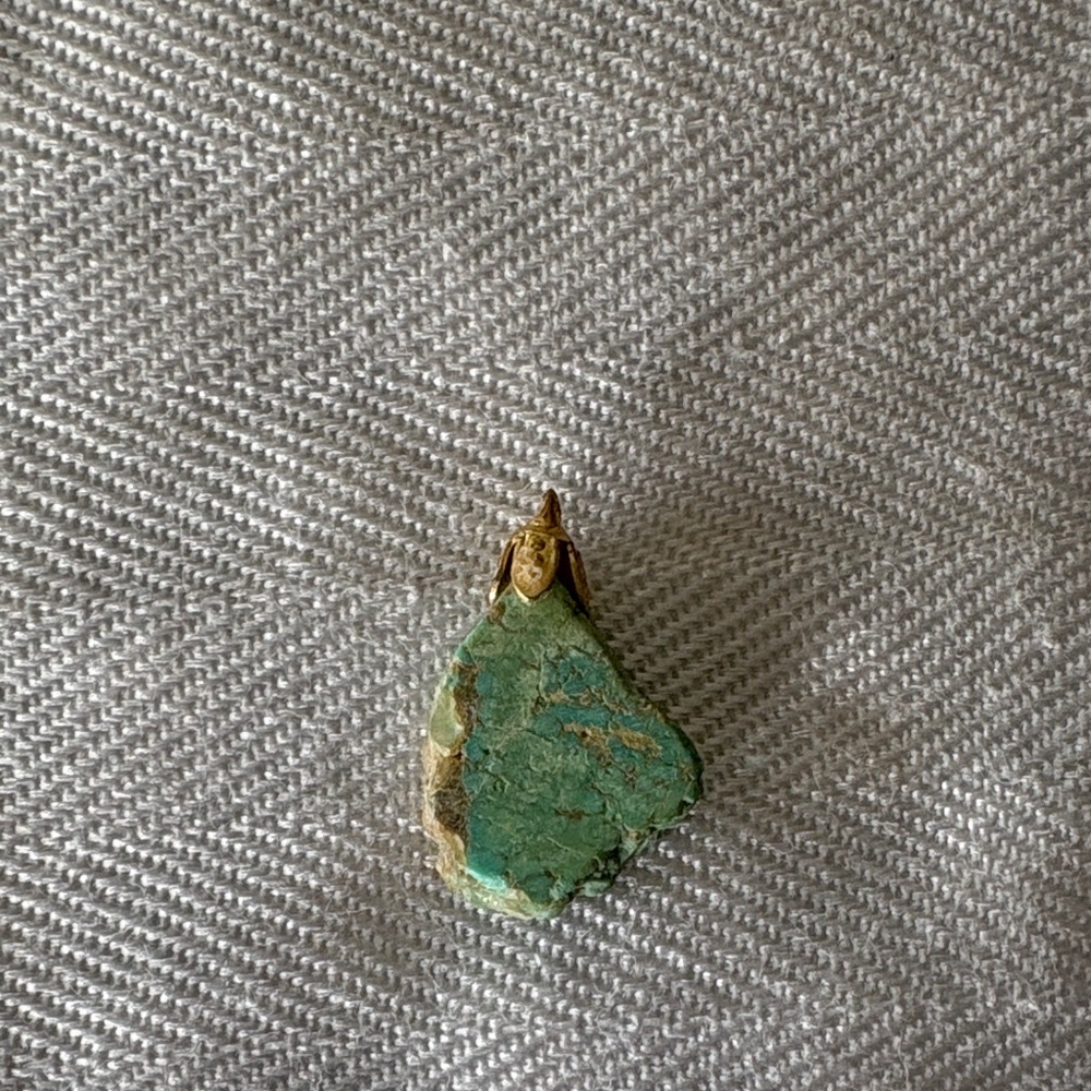 Turquoise and Gold Pendant Set - Picture 11 of 11